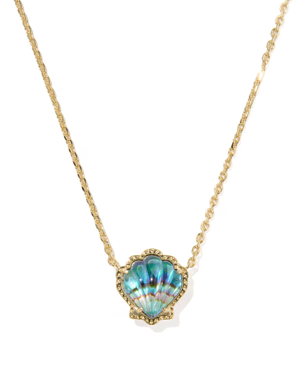Brynne Shell Gold Short Pendant Necklace