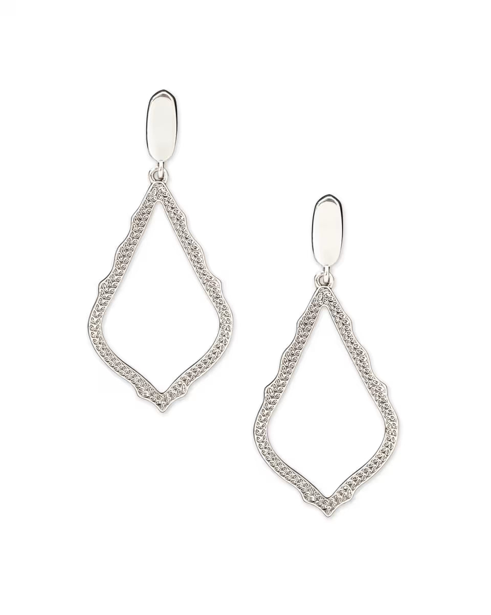 Sophia Clip-On Drop Earrings in Silver