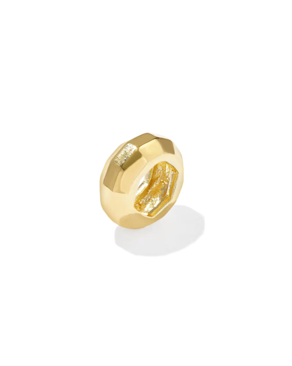 Textured 18k Gold Vermeil Spacer Charm