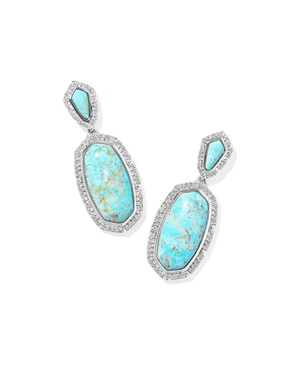 Dani 14k White Gold Statement Earrings