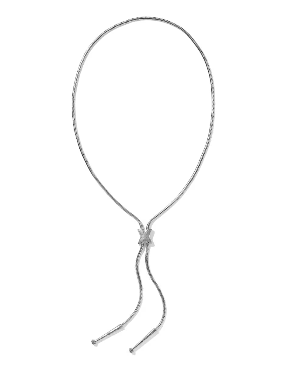 Keziah Etch Vintage Gold Bolo Necklace