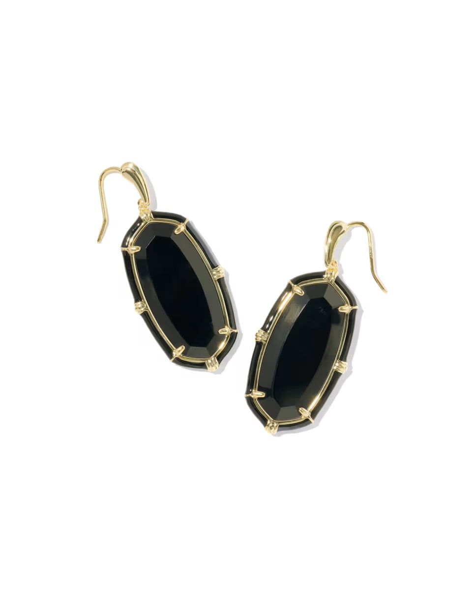 Elle Gold Enamel Drop Earrings