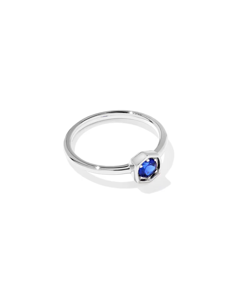 0.36 ct Lab Grown Gemstone Davie 14k White Gold Band Ring
