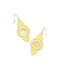 Abbie Medallion Gold Drop Earrings