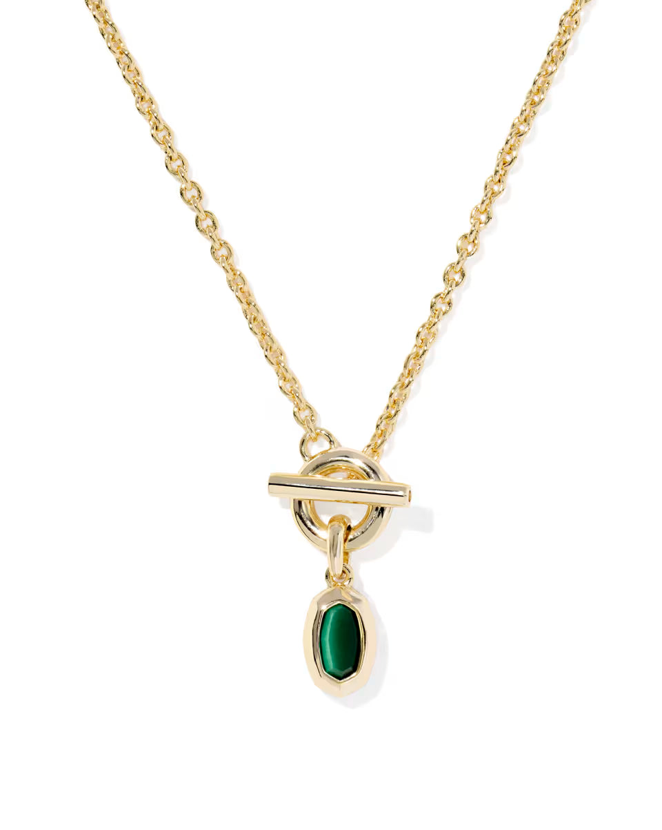 Mini Elisa Toggle Silver Short Pendant Necklace