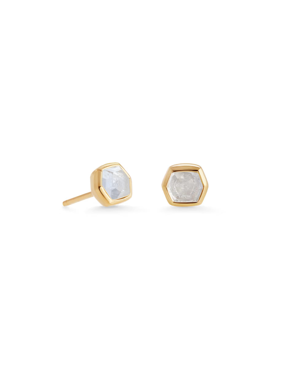 Davie 18k Gold Vermeil March Stud Earrings