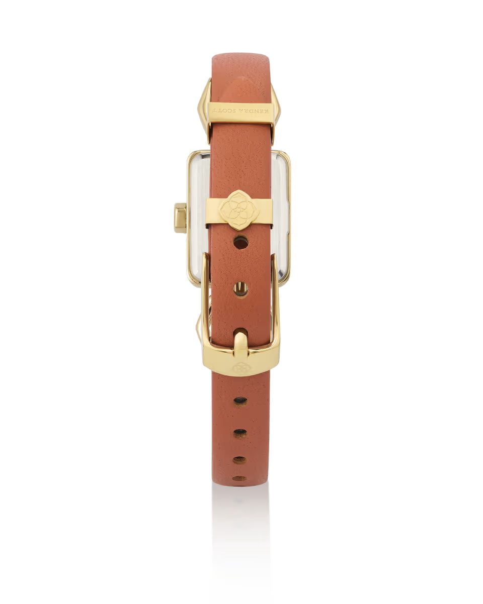 Adela Gold Leather Watch