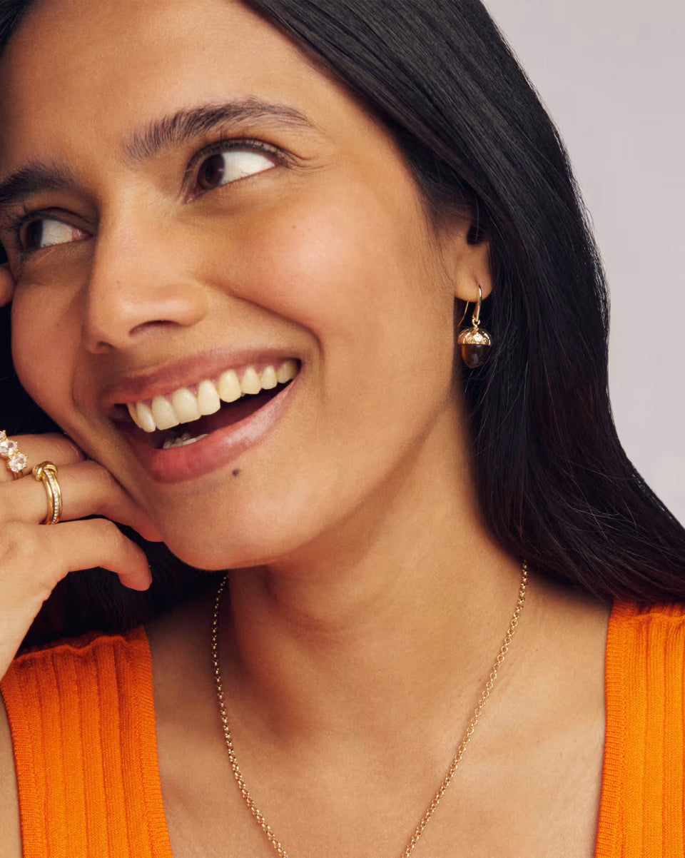 Acorn Gold Drop Earrings