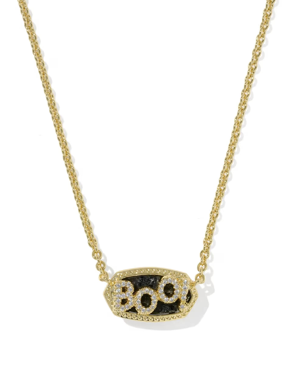 Elisa Gold Boo Short Pendant Necklace