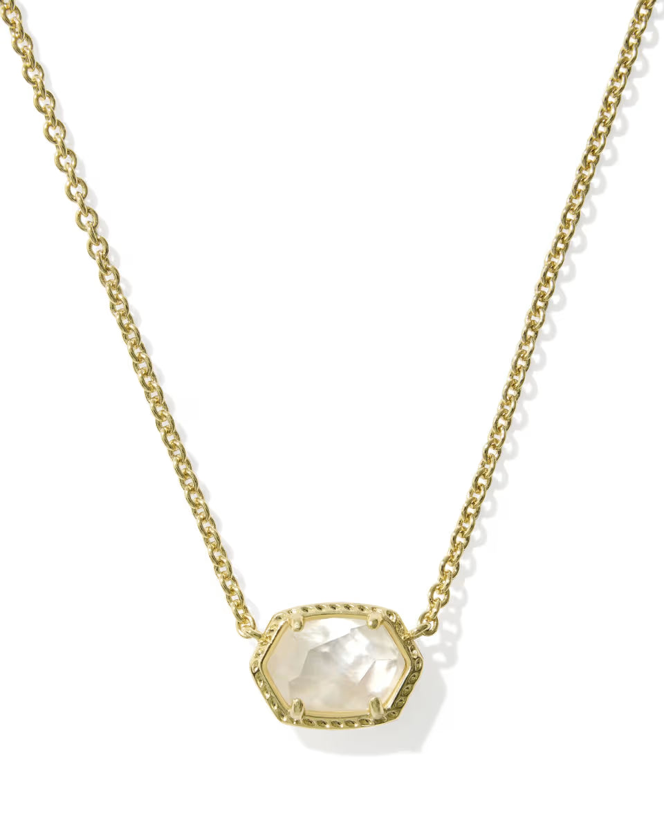 Daphne Gold Frame Short Pendant Necklace