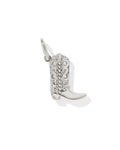 Cowboy Boot Accent Charm in Sterling Silver
