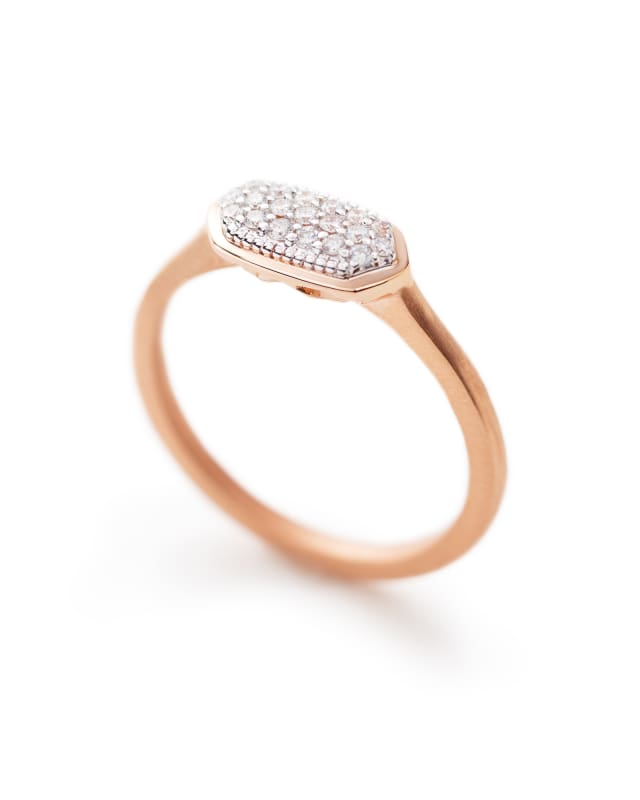 Isa Ring in Pave Diamond and 14k White Gold