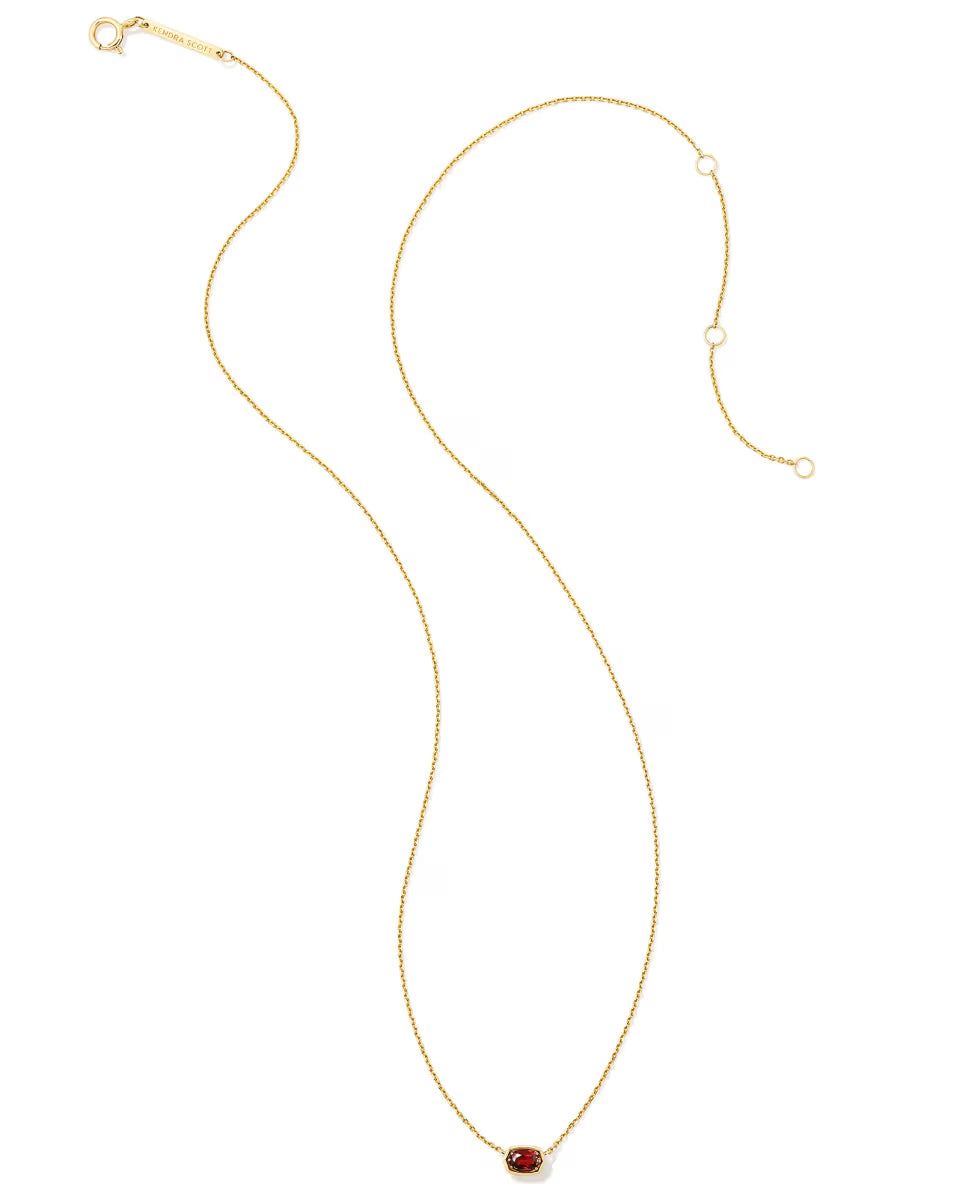 0.11 ct Marisa 14k Yellow Gold April Oval Solitaire Pendant Necklace