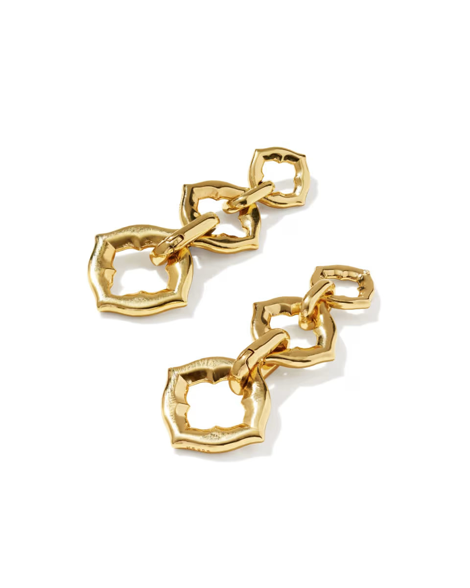 Dira Open Frame 18k Gold Vermeil Convertible Drop Earrings