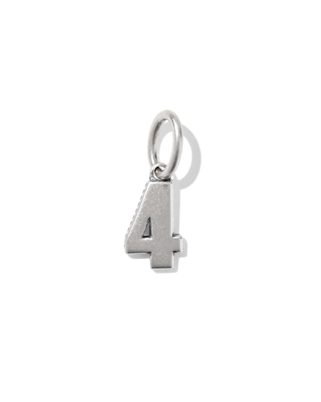 Large Metal Number 9 Oxidized Sterling Silver Charm