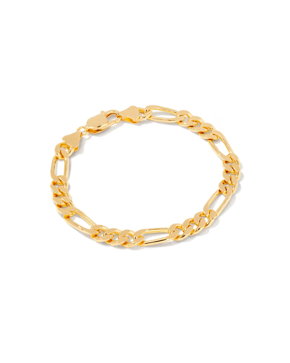 Figaro Chain Bracelet in Oxidized Sterling Silver