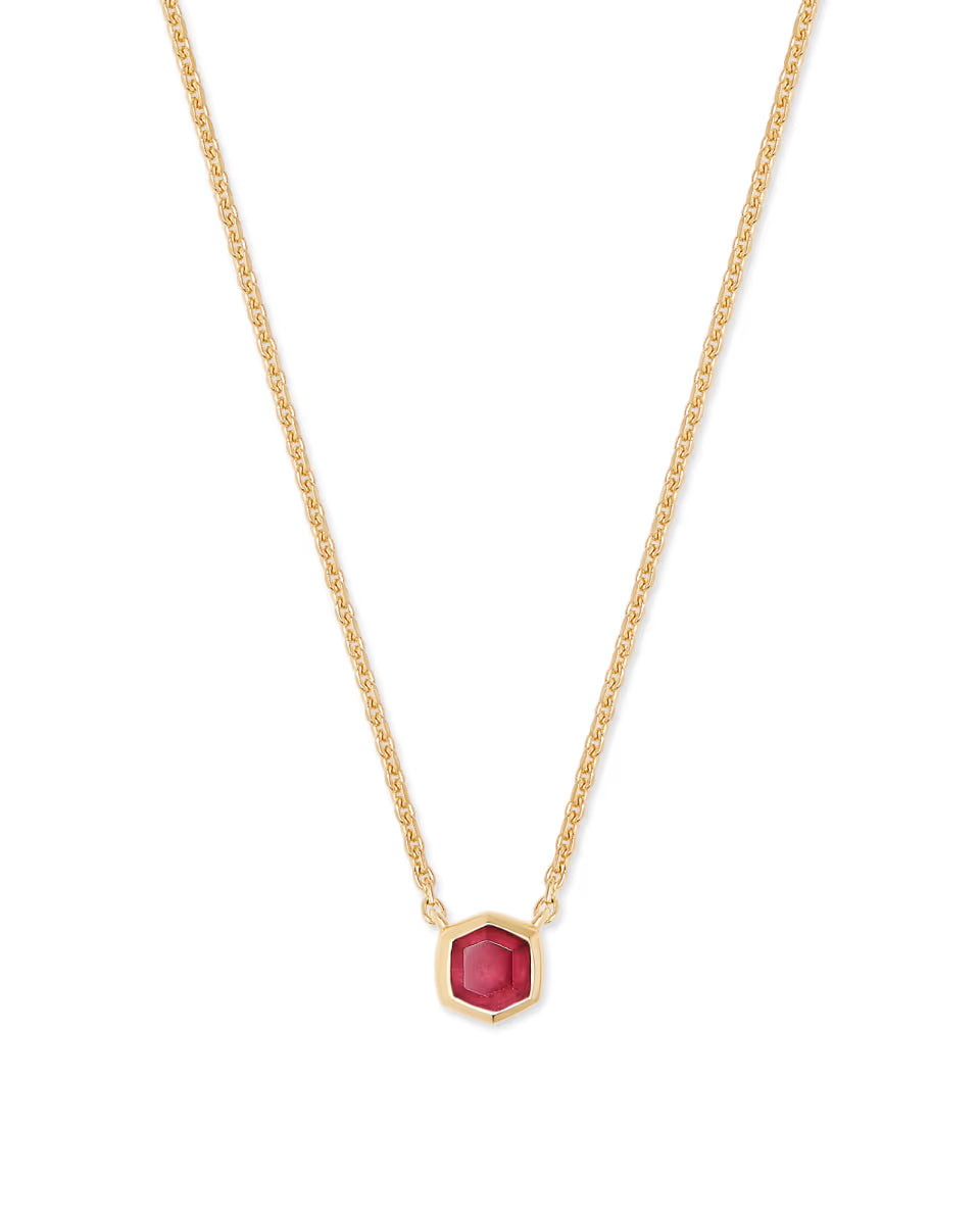 Davie 18k Gold Vermeil Pendant Necklace in White Lab Grown Opal