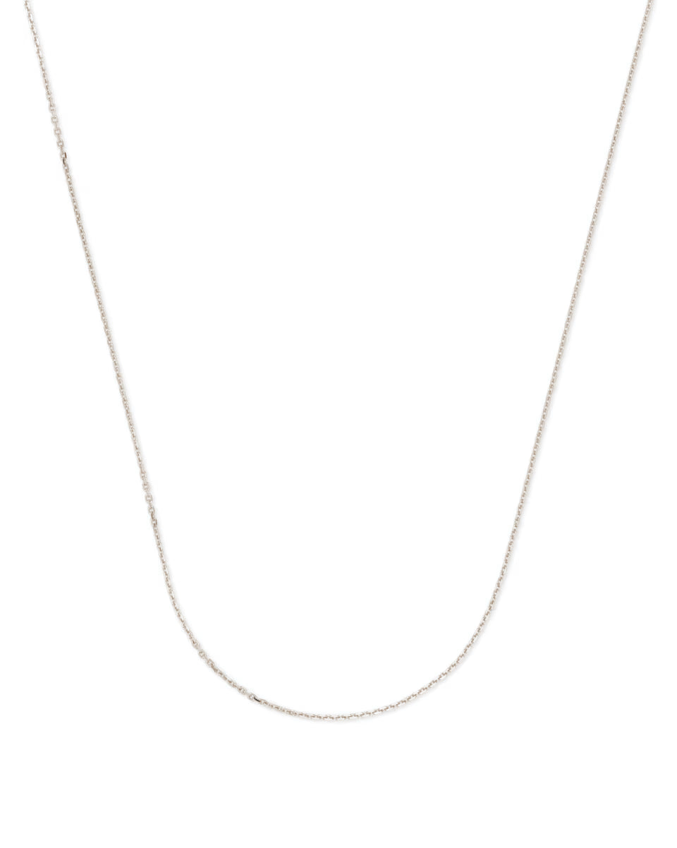 18 Inch Thin Chain Necklace in Sterling Silver