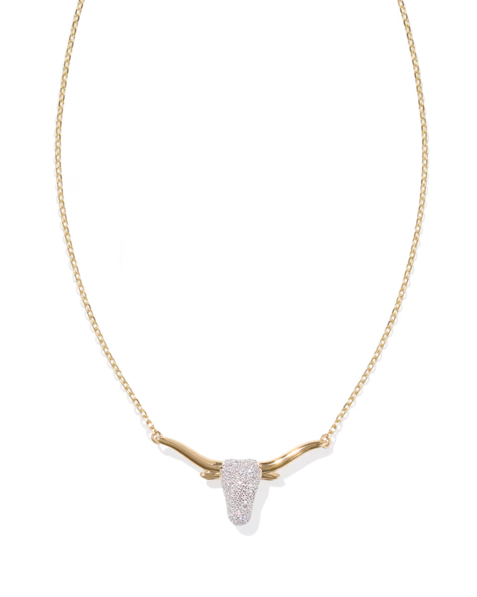 0.29 ct Longhorn 14k White Gold Pendant Necklace