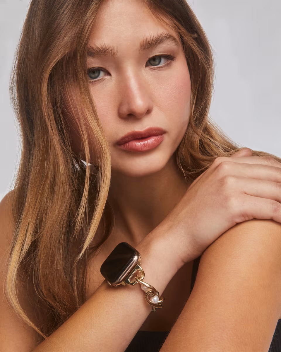 Giselle Gold Tone Stainless Steel Watch Band