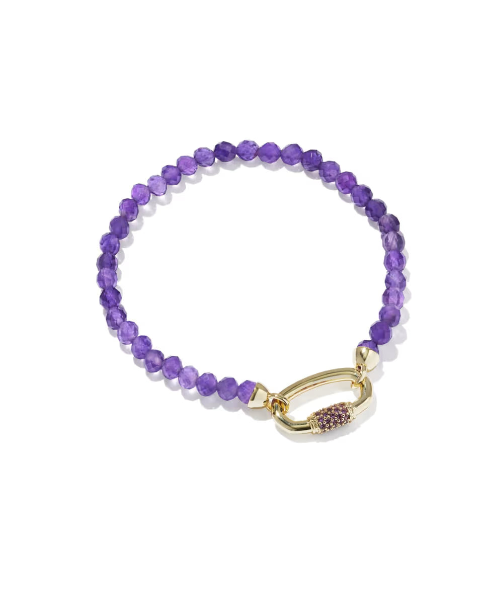 Emery Gold Beaded Stretch Bracelet