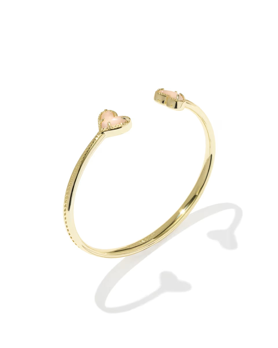 Framed Ari Heart Gold Cuff Bracelet