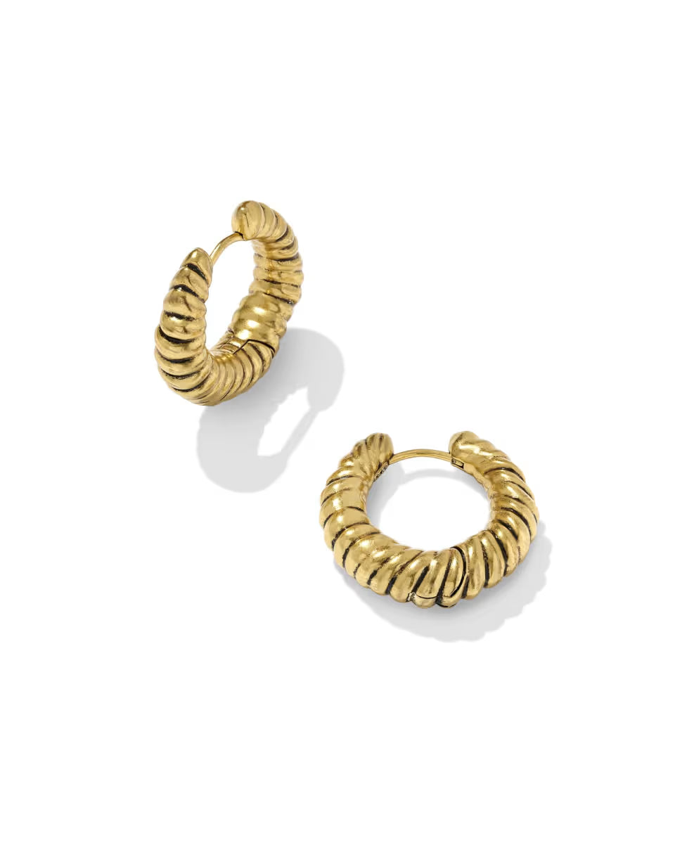 Sandy Gold Hoop Earrings
