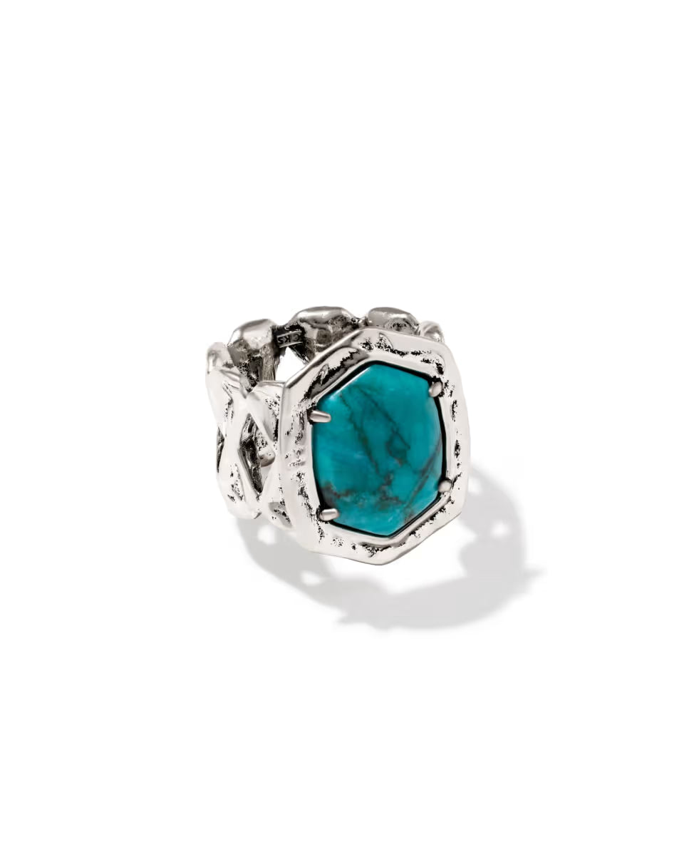 Tiger Striped Daphne Gold Cocktail Ring