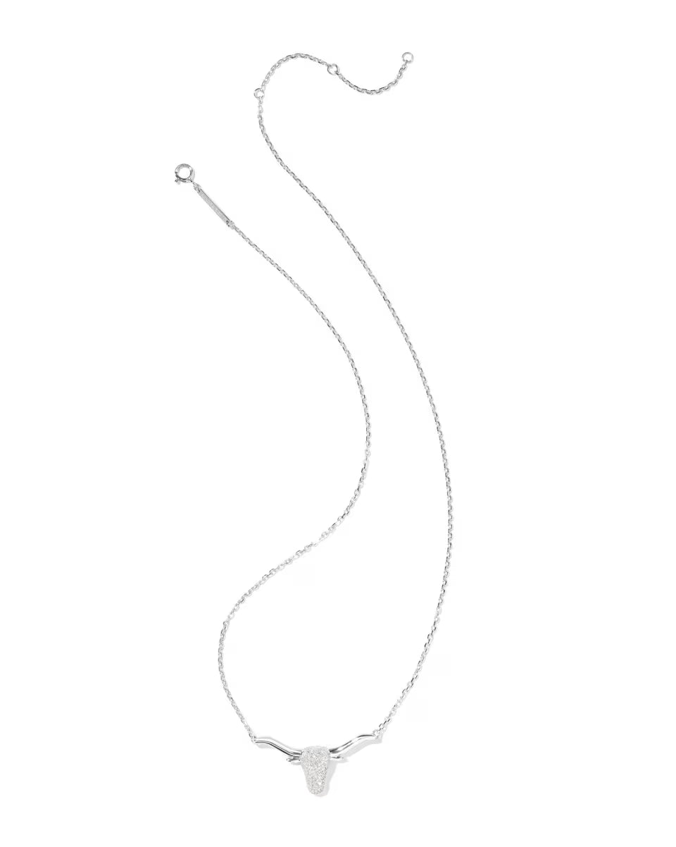 0.29 ct Longhorn 14k White Gold Pendant Necklace