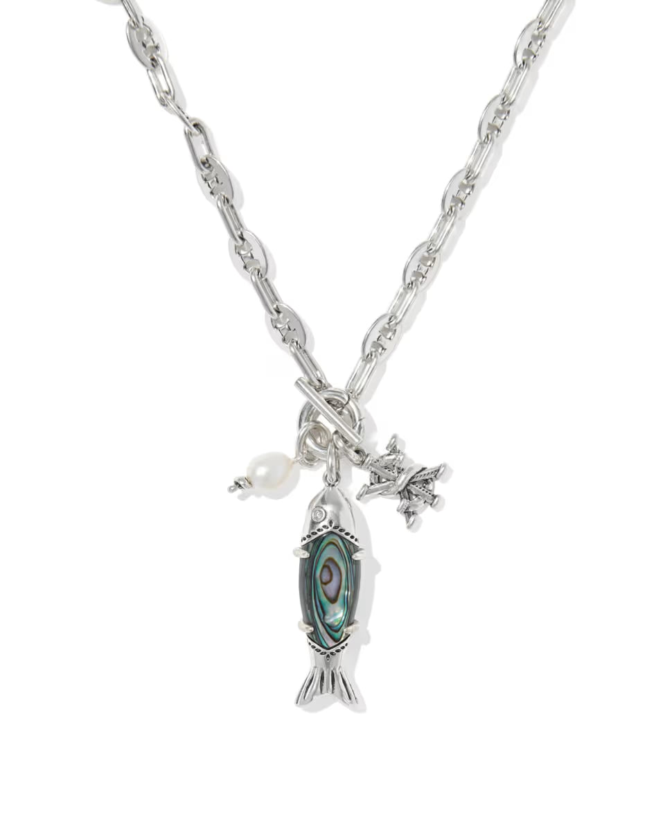 Parker Fish Gold Long Charm Necklace