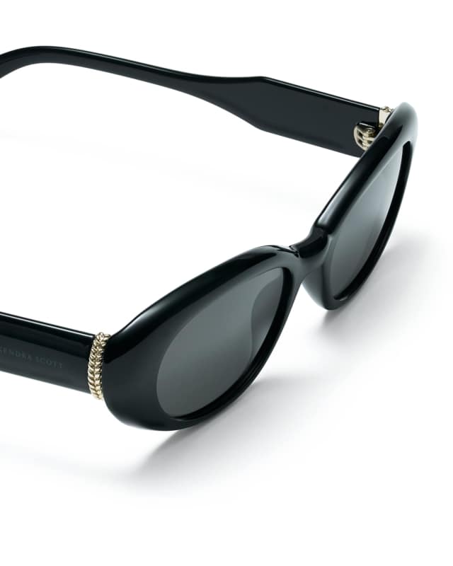 Oval Herringbone Sunglasses