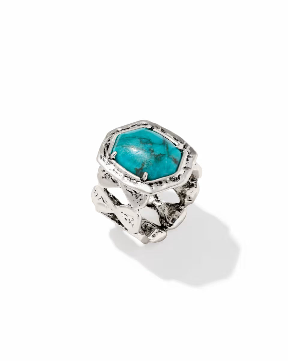 Tiger Striped Daphne Gold Cocktail Ring