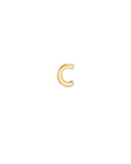 Letter C Single Stud Earring in 18k Gold Vermeil
