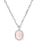 Daphne Gold Pave Frame Short Pendant Necklace