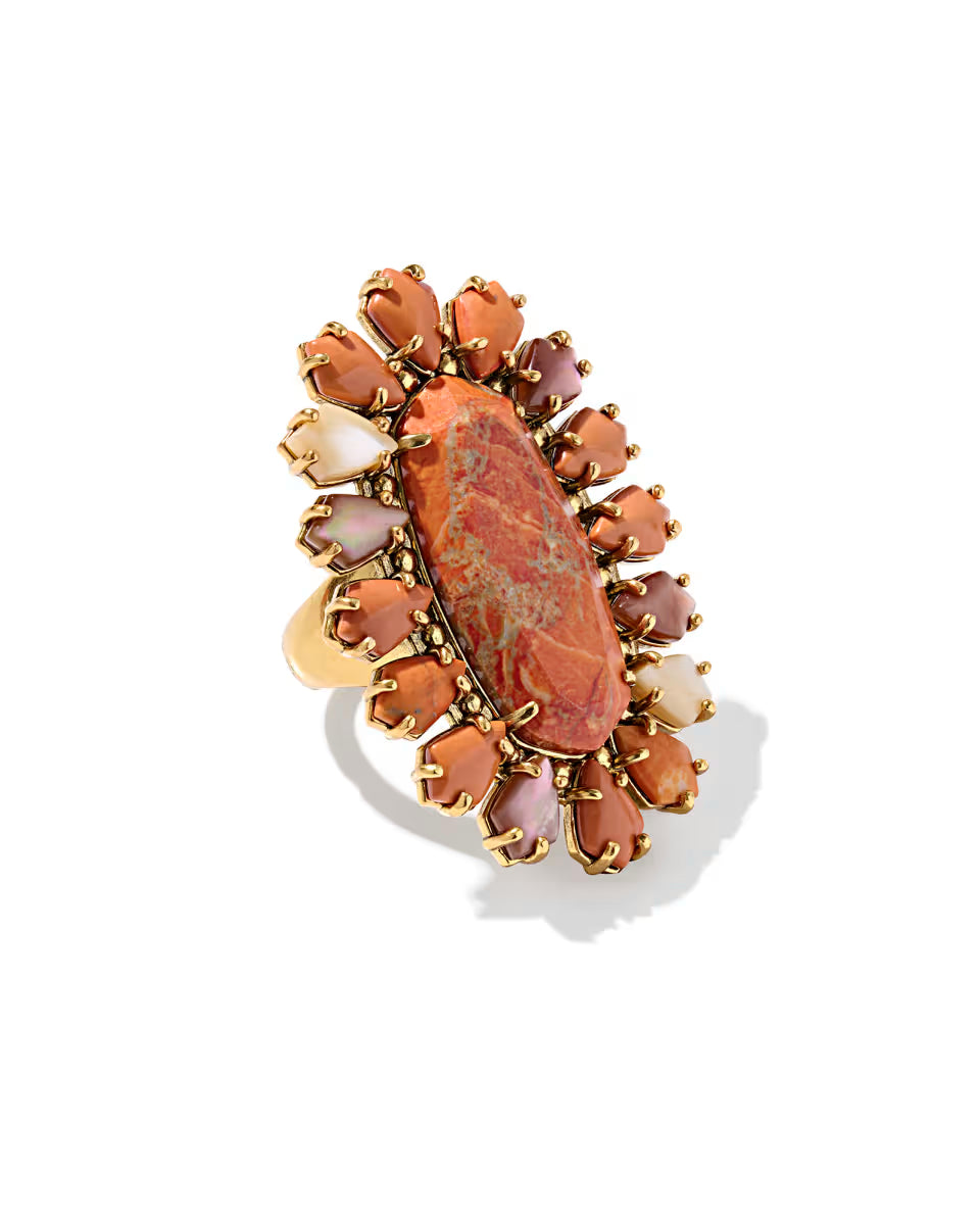 Flynn Vintage Gold Cocktail Ring