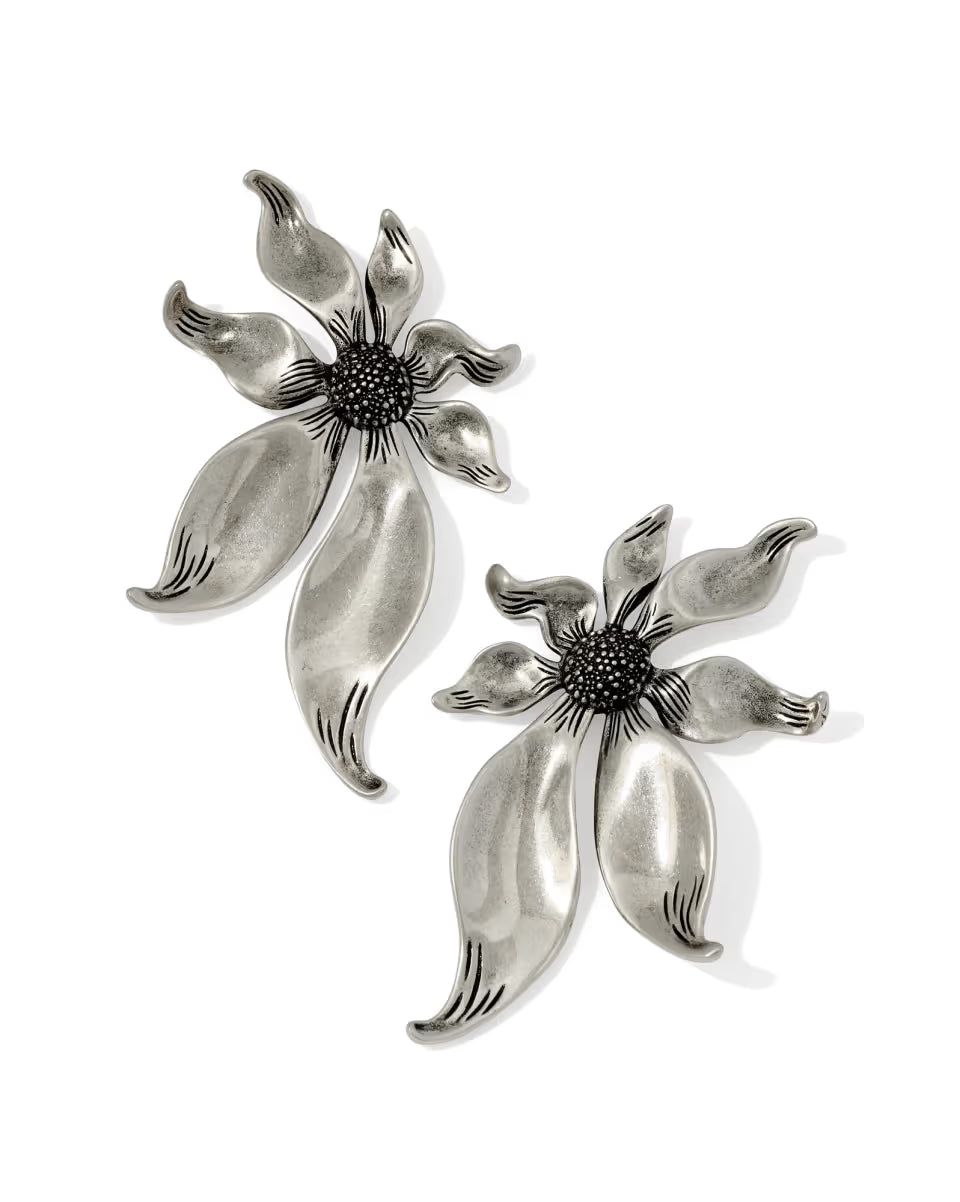 Anya Flower Gold Statement Earrings