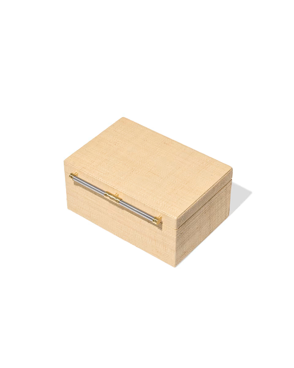 Small Raffia Jewelry Box