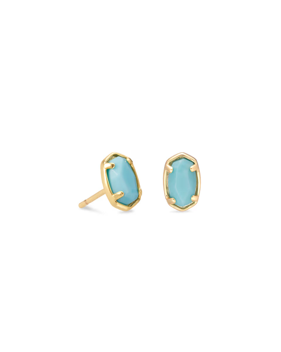 Emilie Silver Stud Earrings in Platinum Drusy