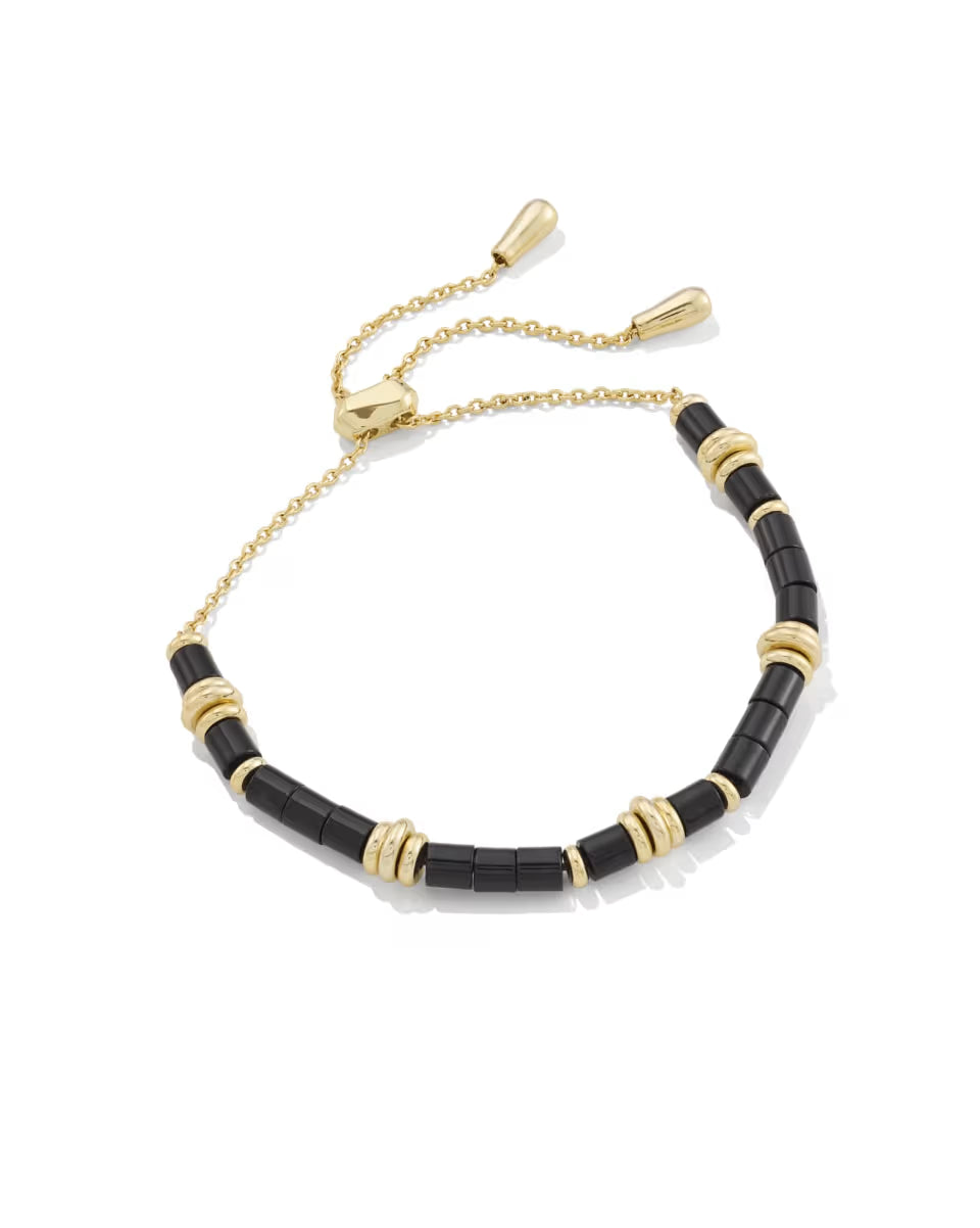Bree Gold Beaded Delicate Chain Bracelet