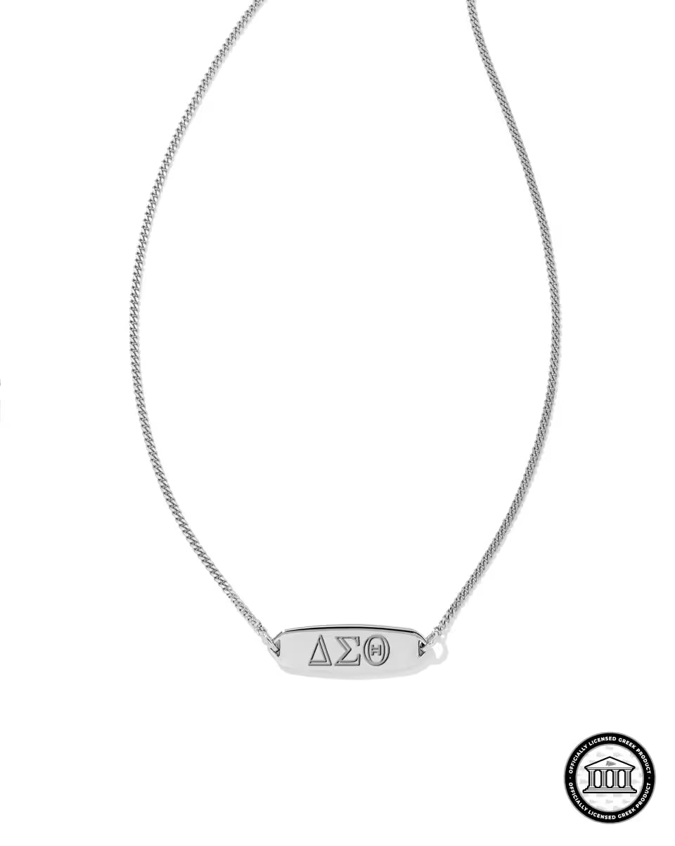 Delta Sigma Theta Pendant Necklace in Sterling Silver