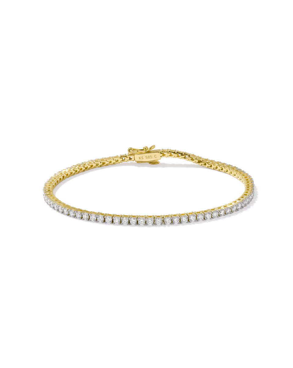 1.9 ct Lab Grown White Diamond Tennis Bracelet in 14k White Gold