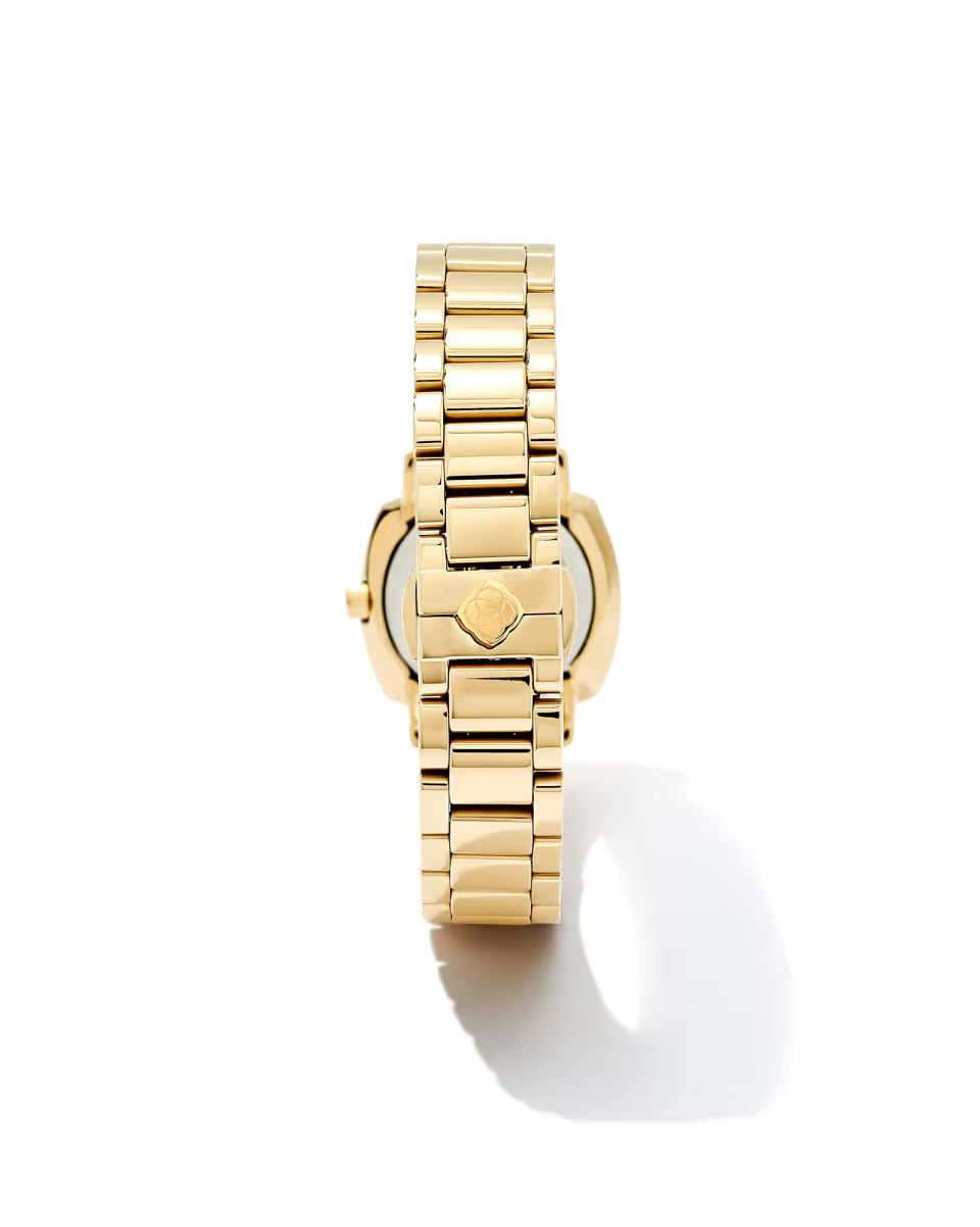 Dira Gold Tone Stainless Steel 28mm Watch in Light Iridescent Sunray