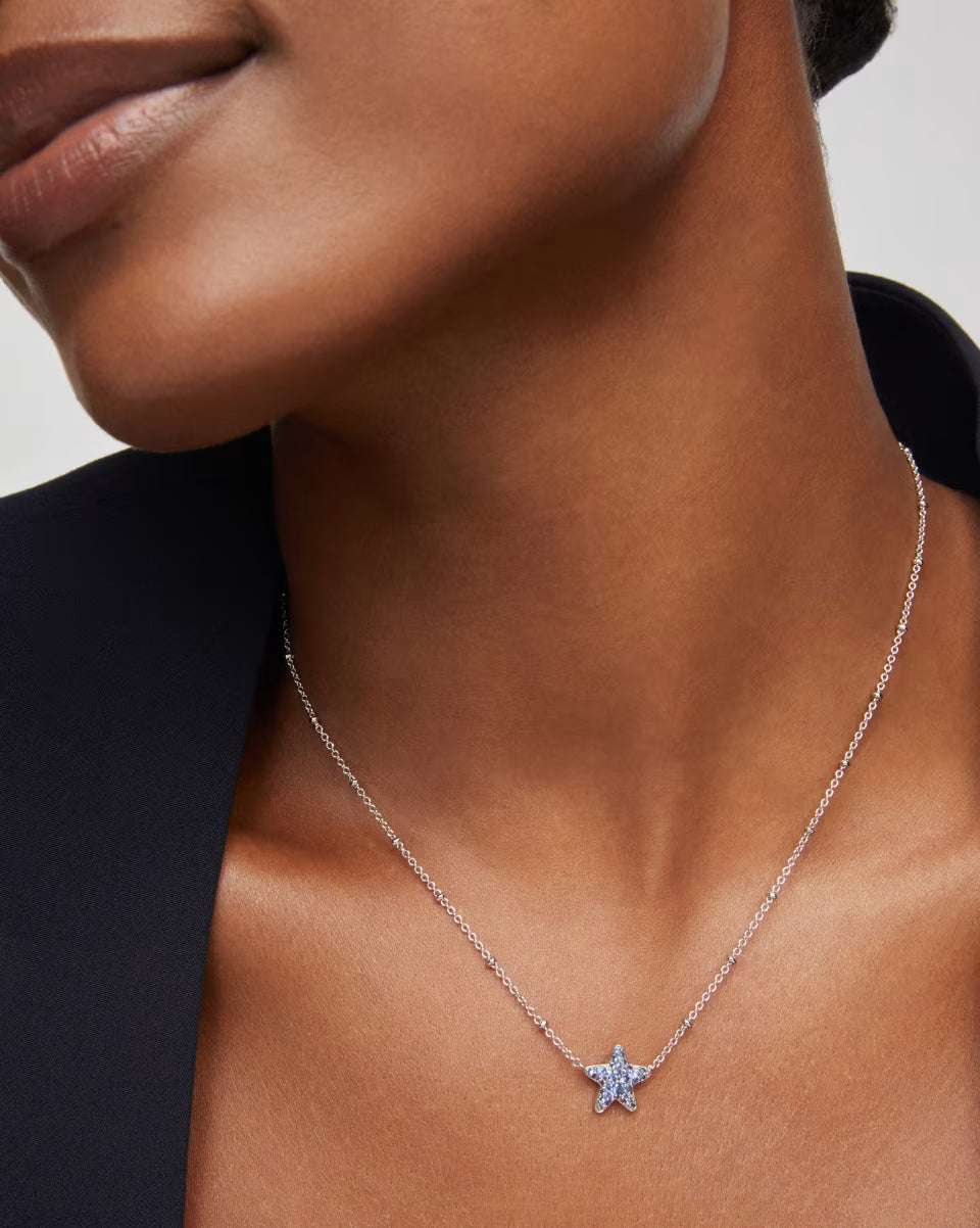 Jae Star Silver Pave Short Pendant Necklace