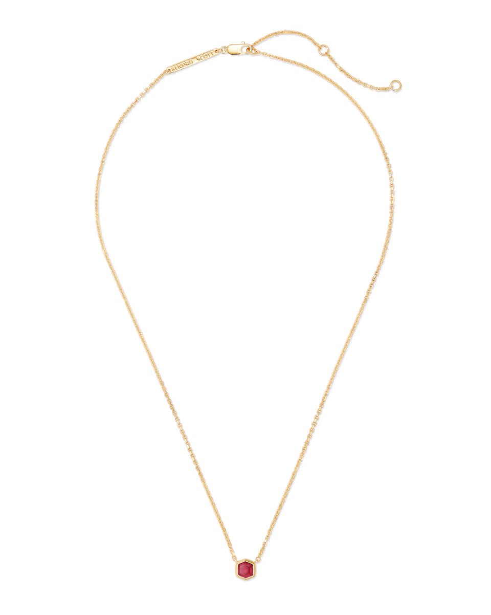 Davie 18k Gold Vermeil Pendant Necklace in White Lab Grown Opal