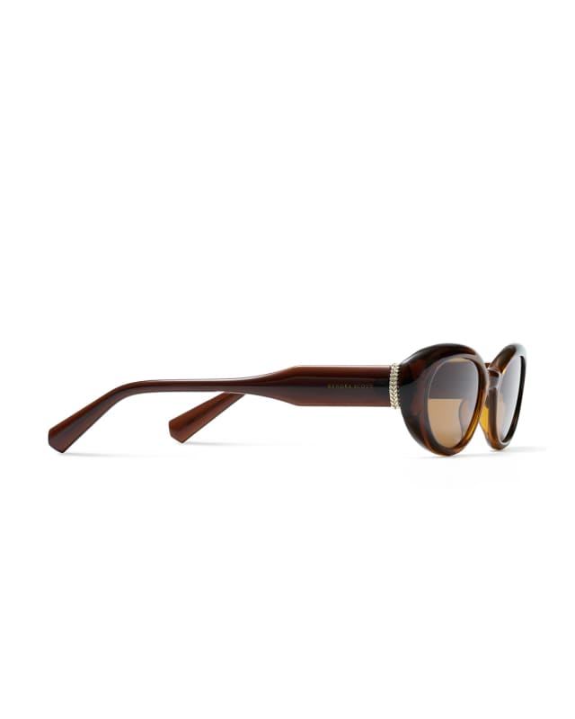 Oval Herringbone Sunglasses