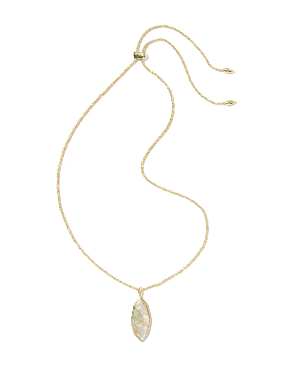Ophelia Gold Large Long Pendant Necklace