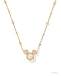 Disney | Kendra Scott Gold Mickey Mouse Short Pendant Necklace in Black Drusy