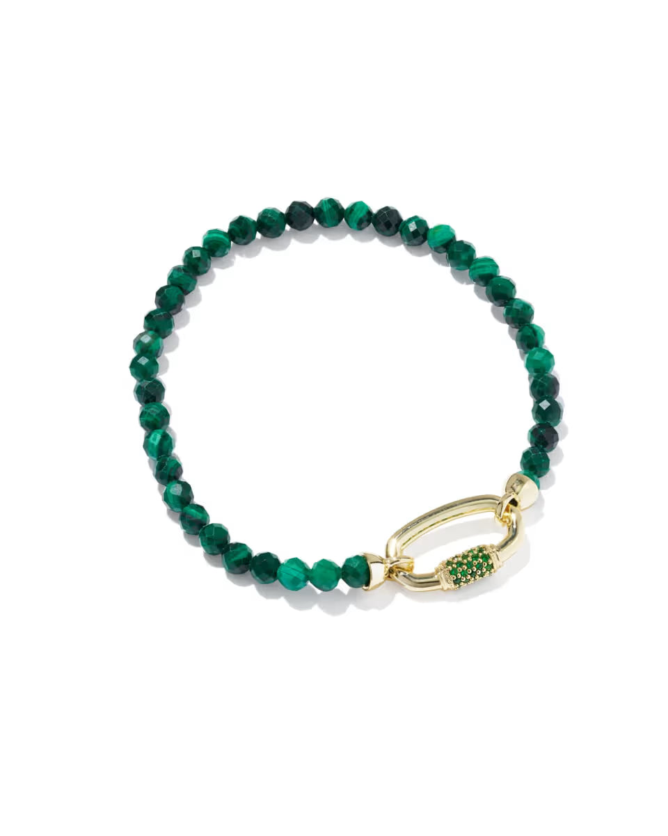 Emery Gold Beaded Stretch Bracelet
