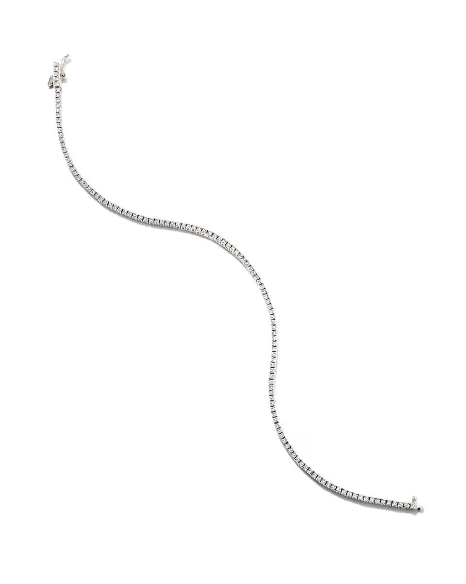 14k White Gold Tennis Bracelet in White Diamond