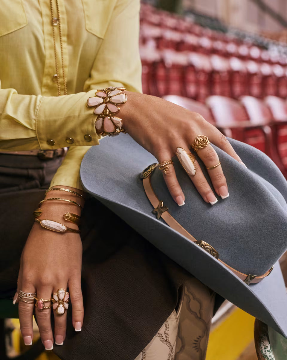 Ansel Rose Cocktail Ring in Vintage Gold